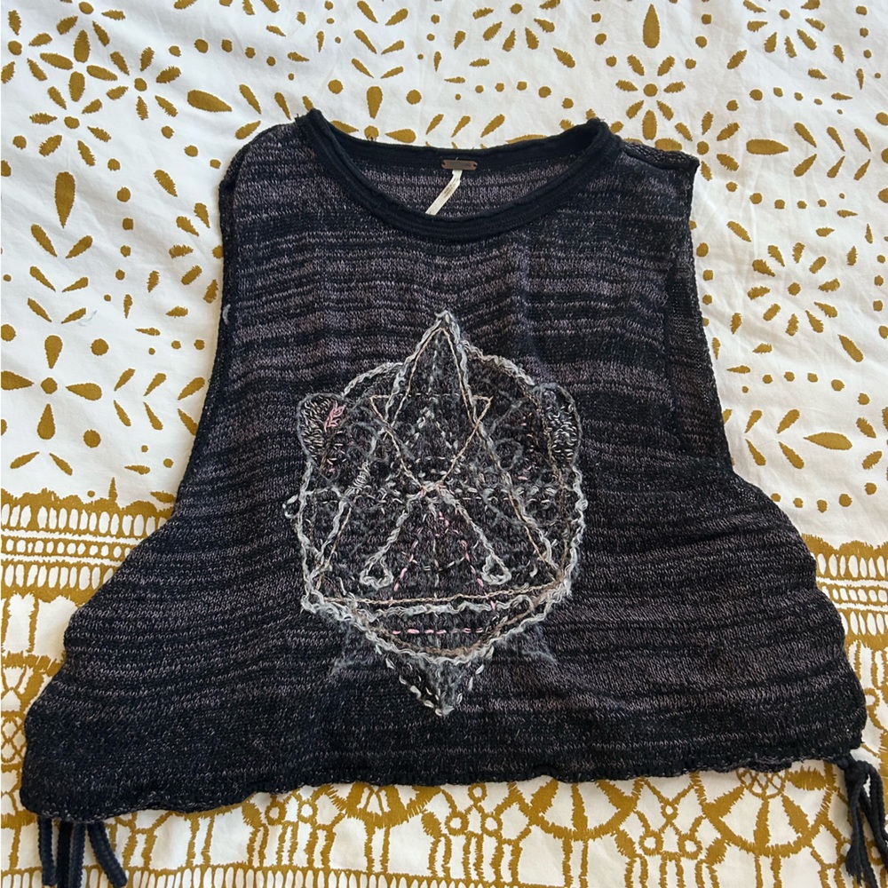 Free People Sacred Geometry Knit Muscle Tee